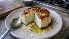 Ricotta Infornata: a simple baked ricotta appetizer with a golden top