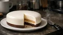 How to make a white tiramisu mousse cake with a flawless mirror glaze