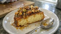 Crunchy Honey-Nut Upside-Down Yogurt Cake (Tender Crumb, Glossy Topping)